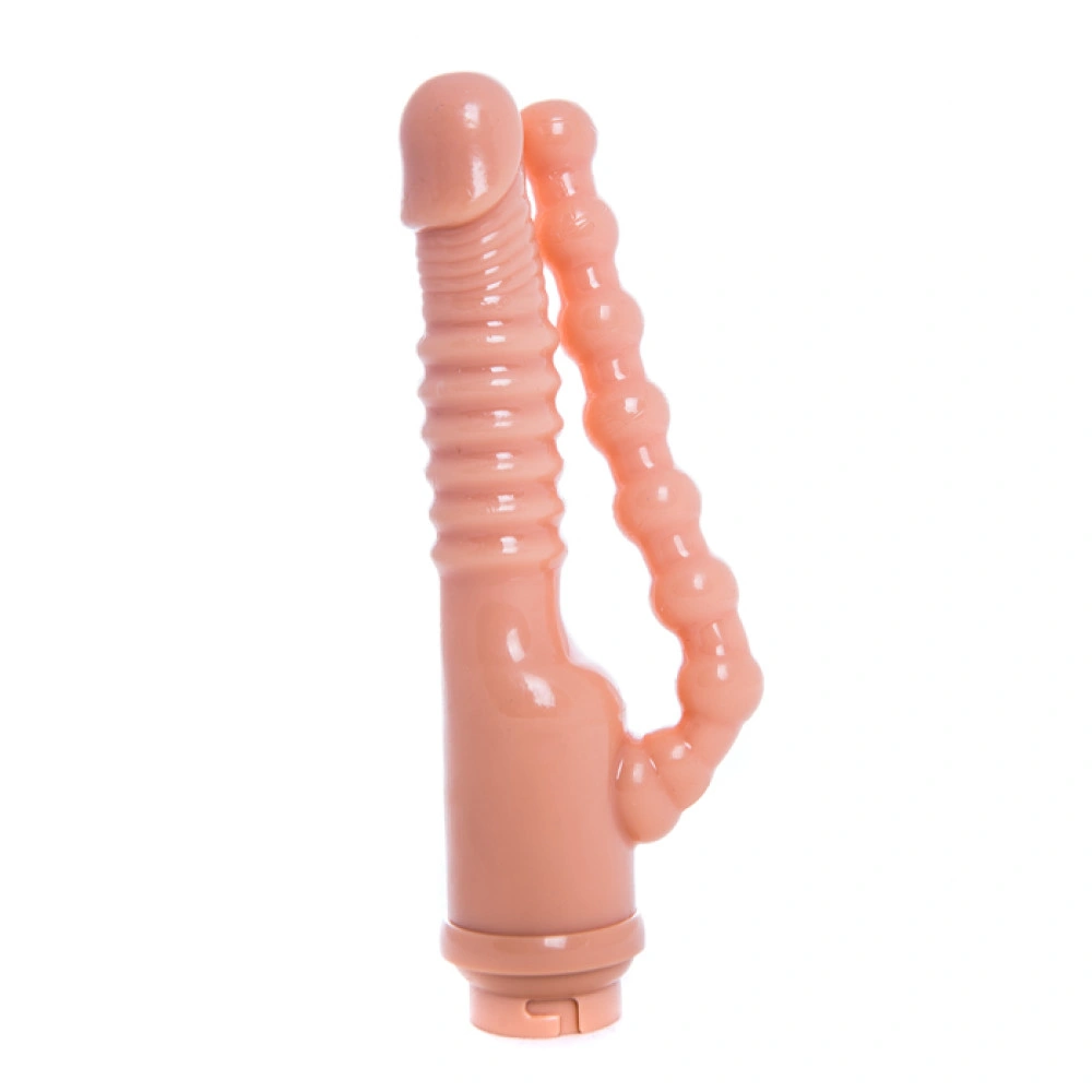 Zsex 7.2 Inch Vibrating TPE Double End Sex Machine Attachment Dildo for Women Soft Feel