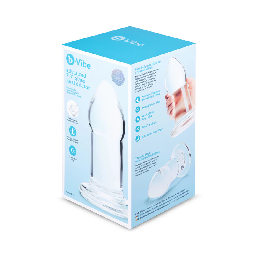 advanced glass anal dilator smooth body safe for solo or couple play