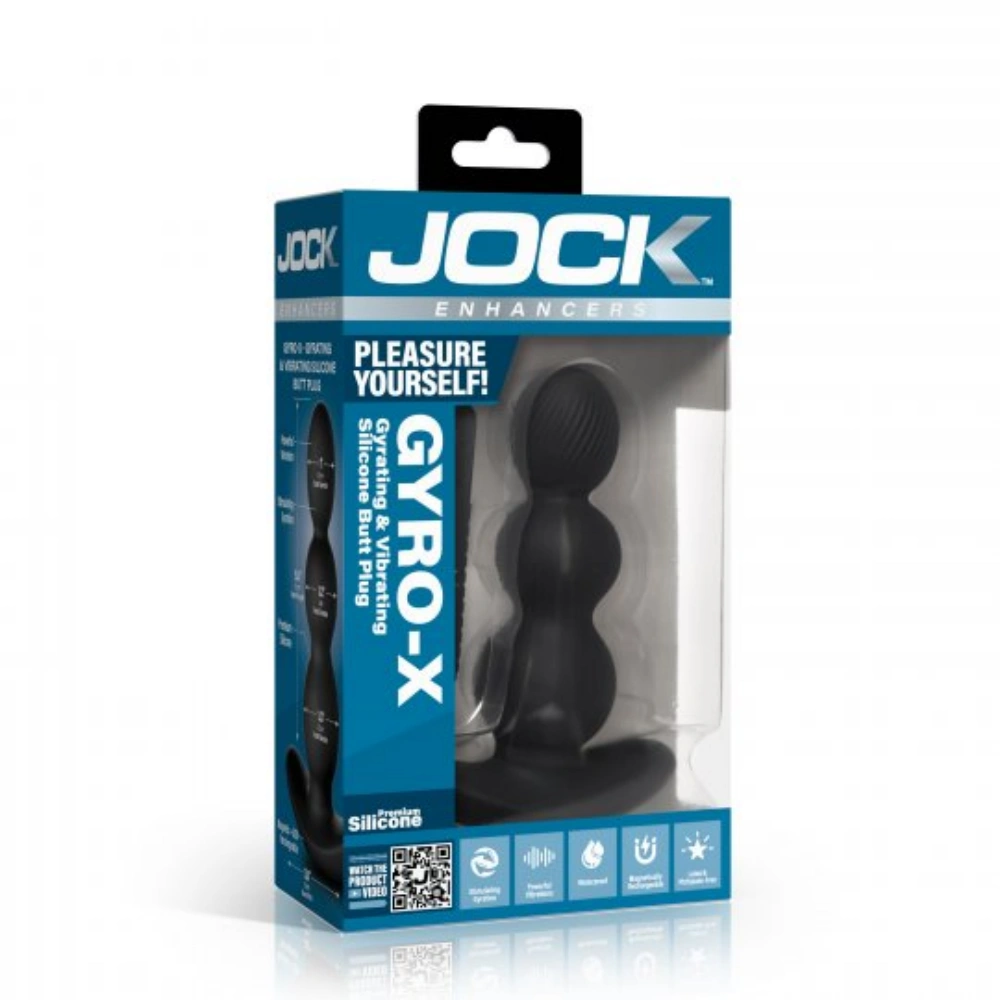 jock gyro x gyrating vibrating butt plug easy use