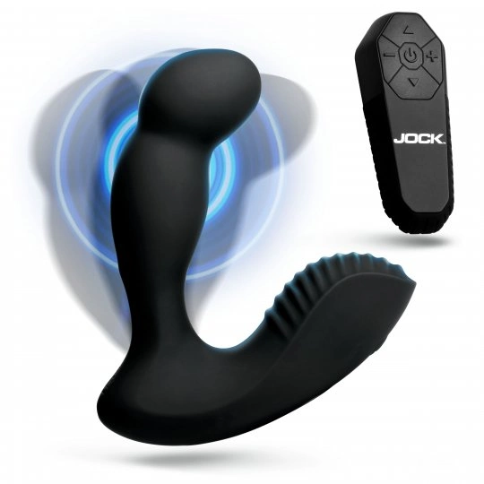 JOCK P-Force Milking Silicone Prostate Vibrator with Remote Dual Motor Anal Massager