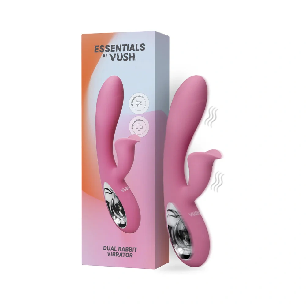 vush essentials dual rabbit vibrator beginner friendly