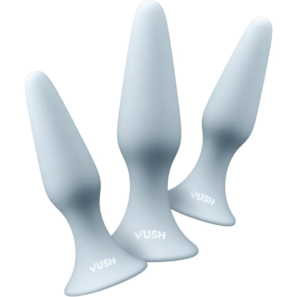 VUSH Essentials Plug Trio Silicone Anal Trainer Kit Butt Training Set for Beginners Public Butt Plug