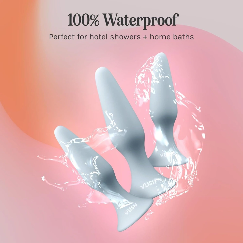 vush essentials plug trio silicone anal trainer kit waterproof