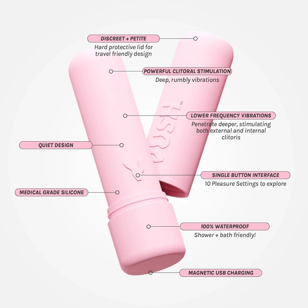 vush gloss bullet vibrator compact mini massager safe material