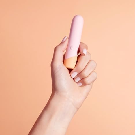 VUSH Peachy Bullet Vibrator Silicone Compact Quiet Mini Lipstick Style for women