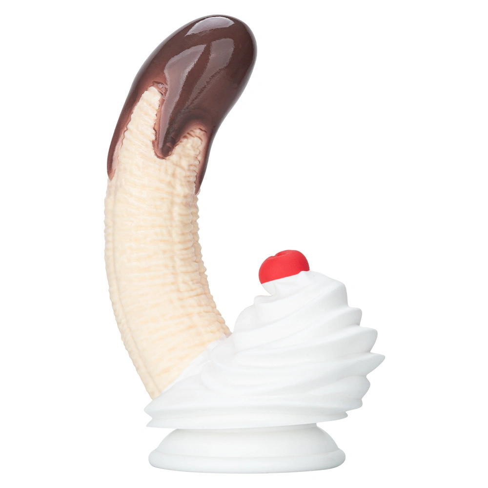 banana split premium silicone dildo curved fantasy solo play