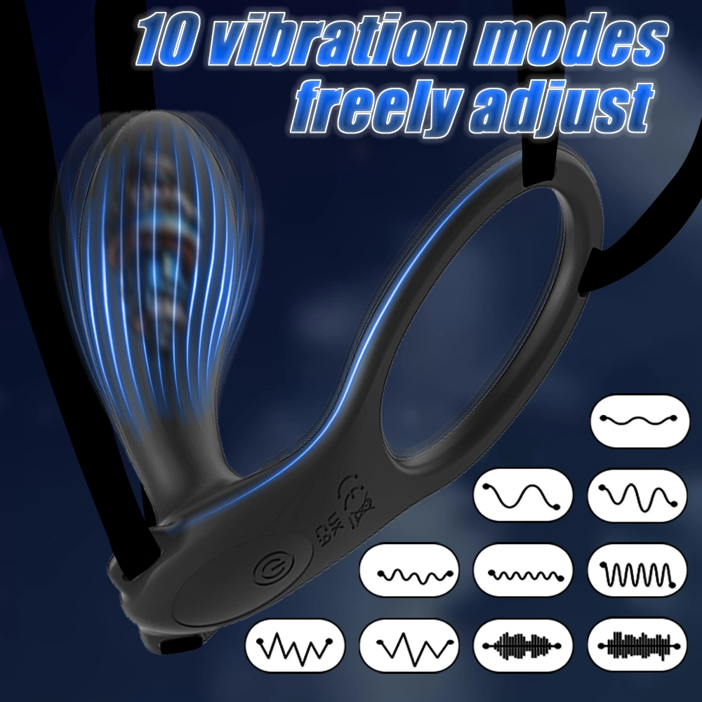 couples vibrating cock ring with 10 modes wearable prostate massager safe material