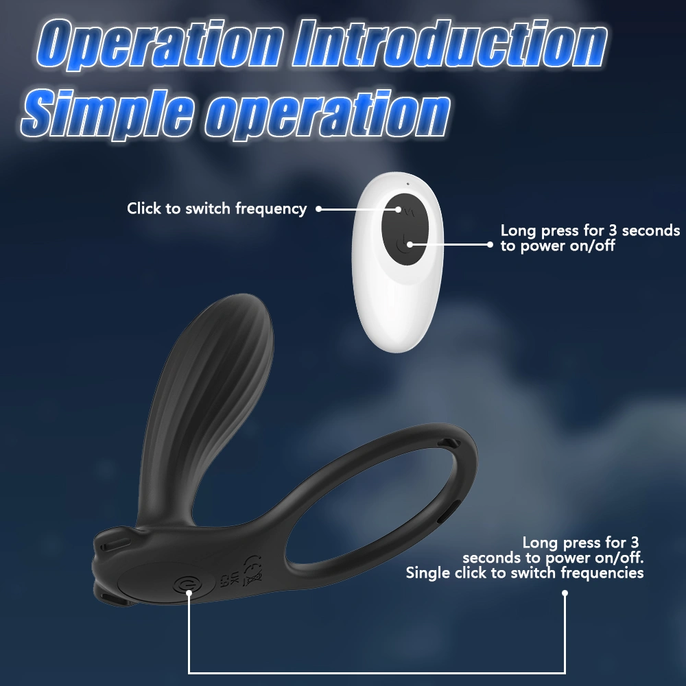 couples vibrating cock ring with 10 modes wearable prostate massager best quality