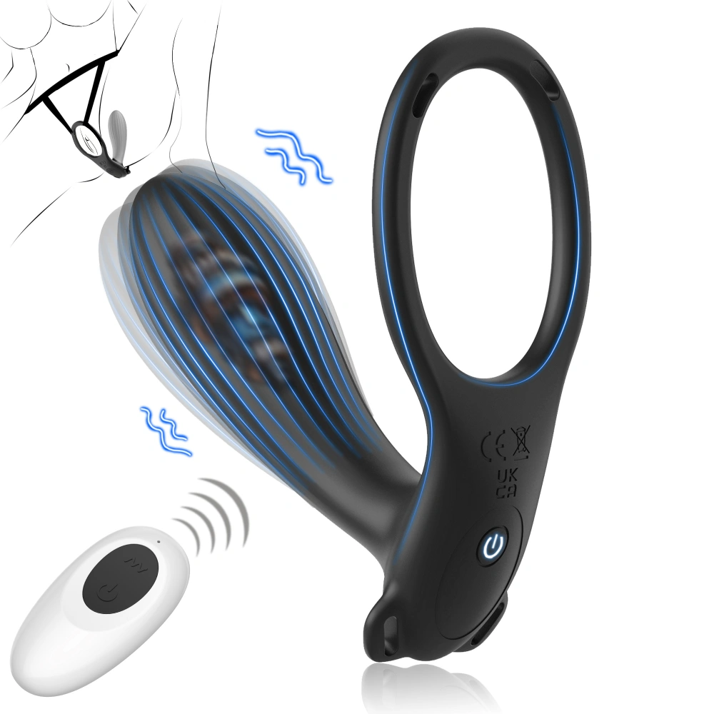 couples vibrating cock ring with 10 modes wearable prostate massager for beginners