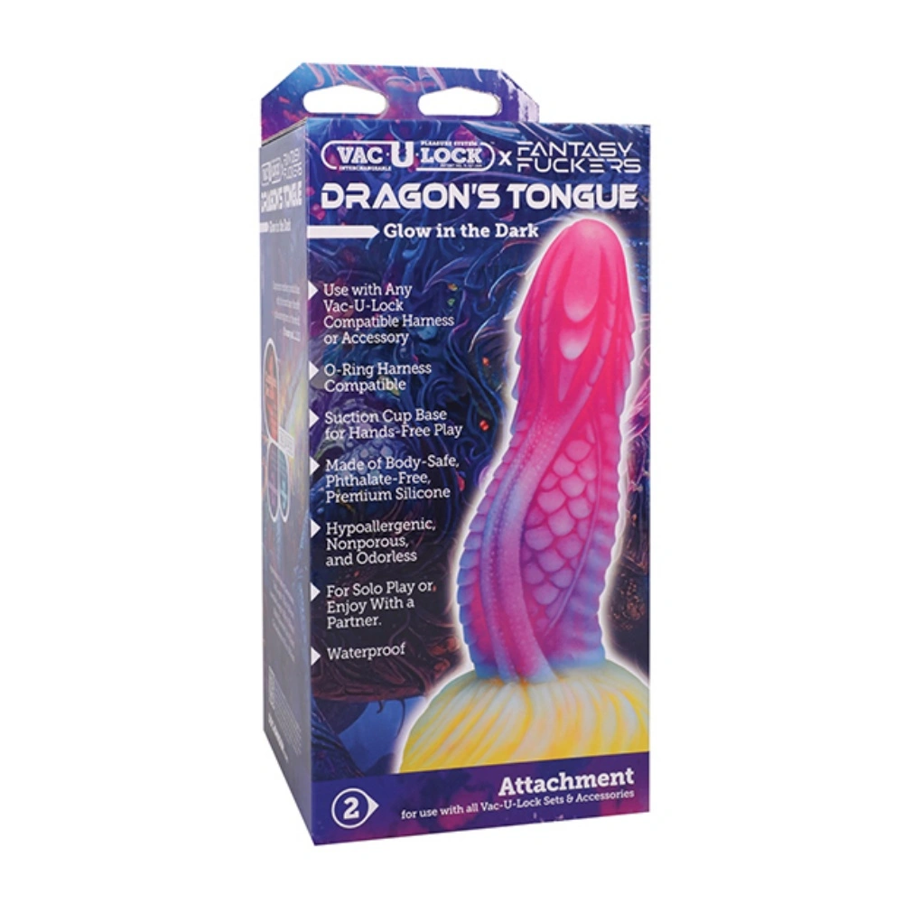 doc johnson 7in dragon tongue suction cup dildo fantasy dildo