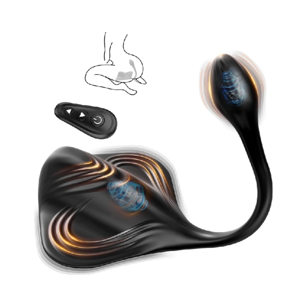 Venusfun Manta Ray Prostate Massager 9+9 Vibrator for Perineum Grind and Sit Ride Play