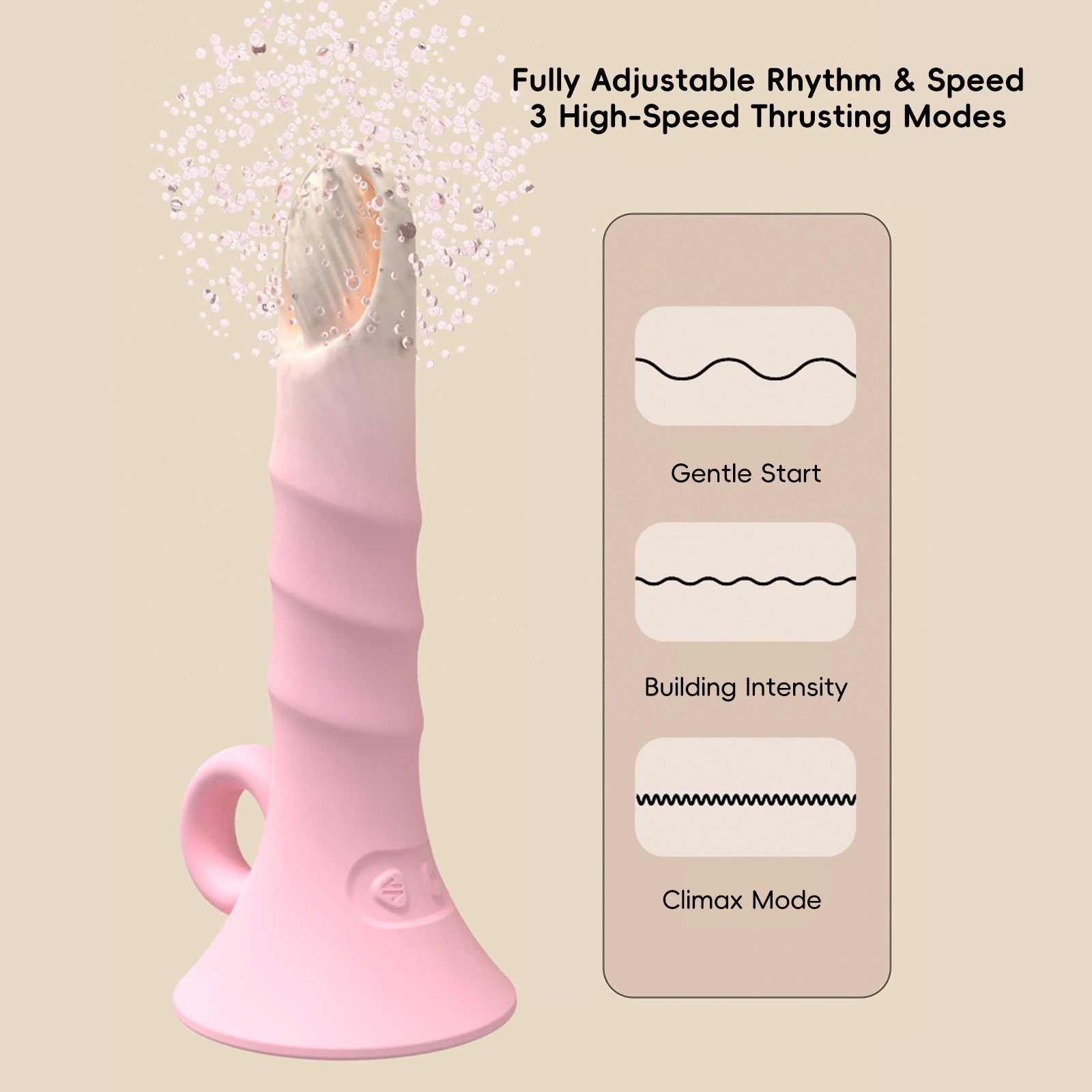 hands free wand vibrator strong vibration suction base toy