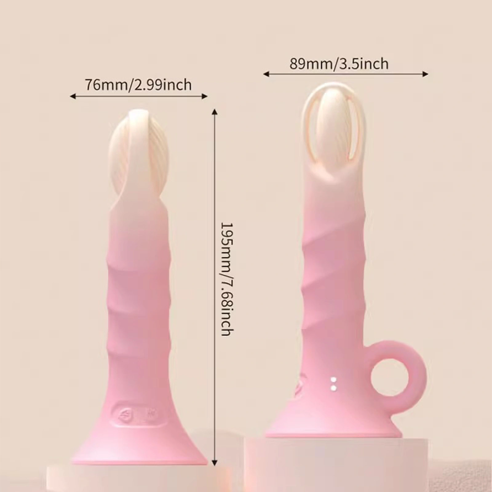 hands free telescopic vibrator suction cup body massager