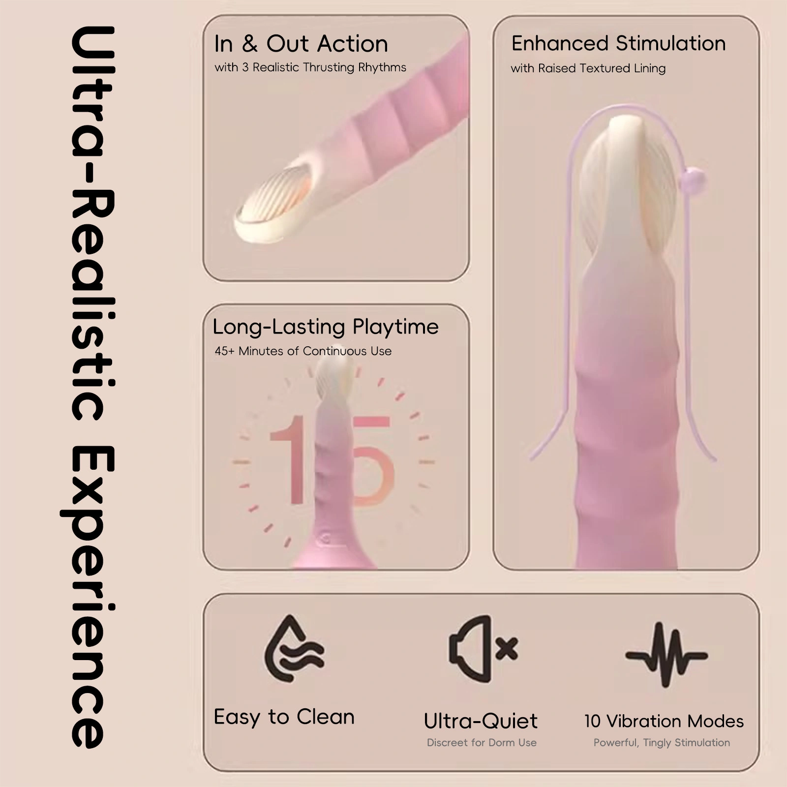female wand vibrator strong vibration flexible suction toy
