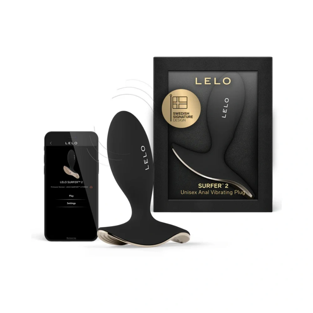 LELO Surfer 2 Silicone Vibrating Anal Plug Butt Plug w/ App Control Backdoor Training Ass Explore
