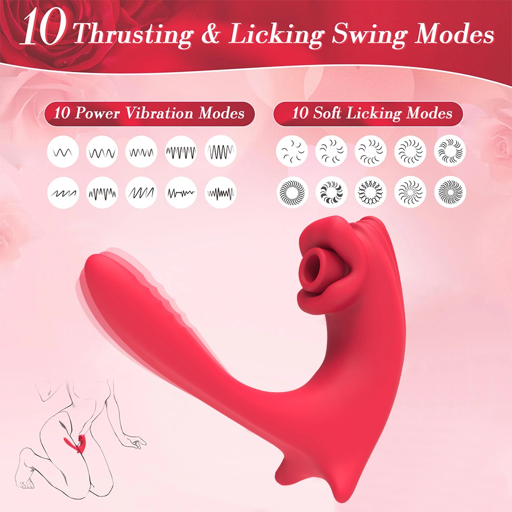 Venusfun Thrusting & Licking Clitoris Vibrator Quiet Vibe 20 Modes Sex Toy For Solo Pleasure
