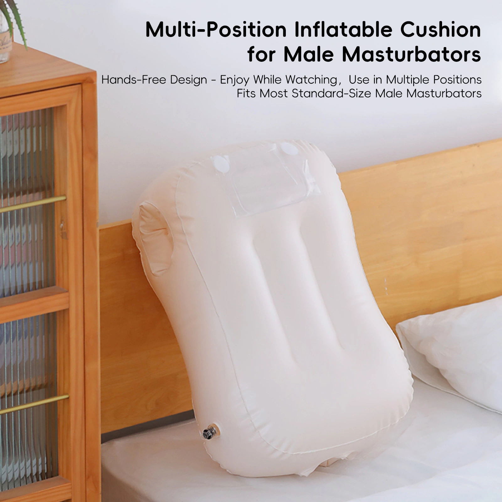 male masturbator air cushion stand hands free pvc toy