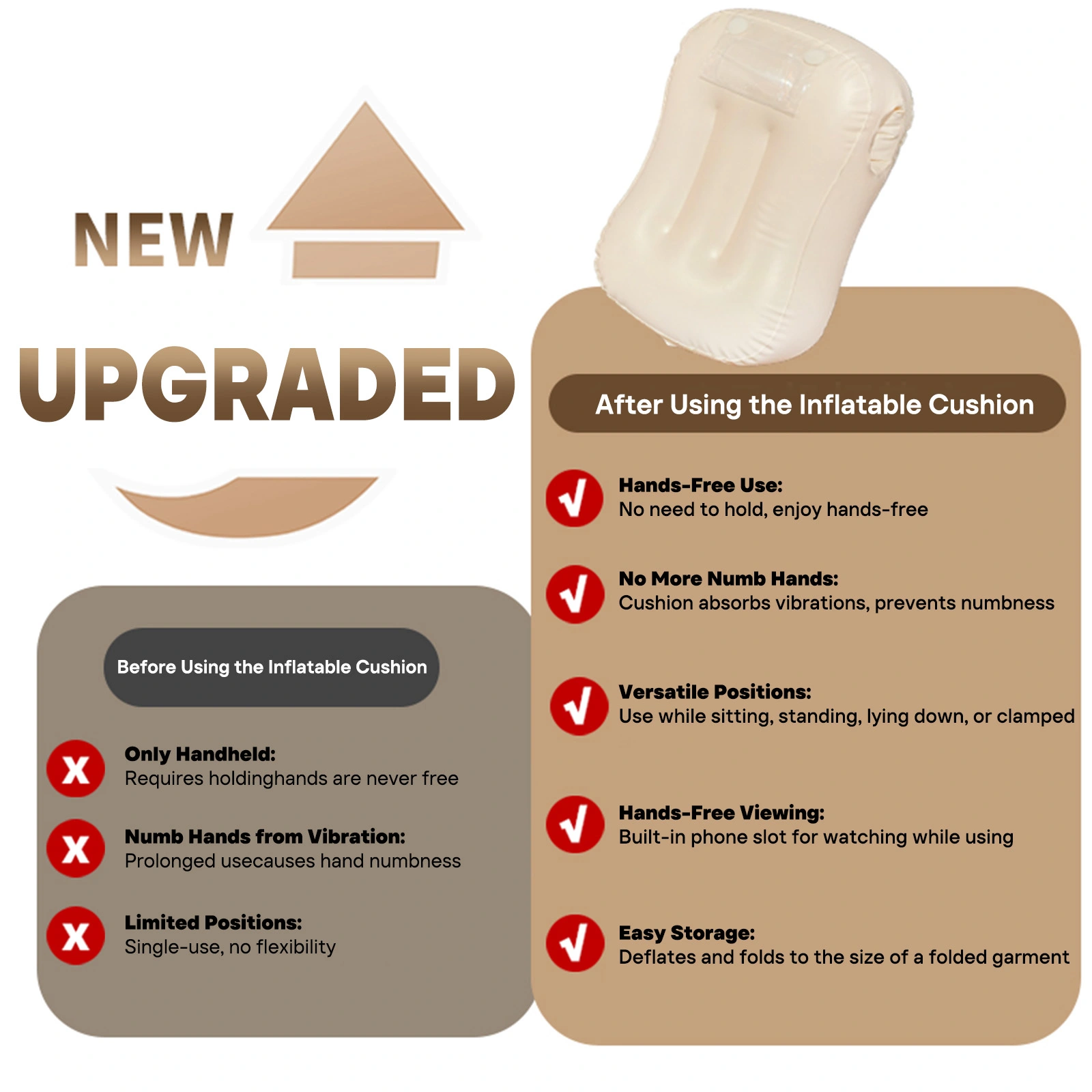 hands free male masturbator air cushion training device