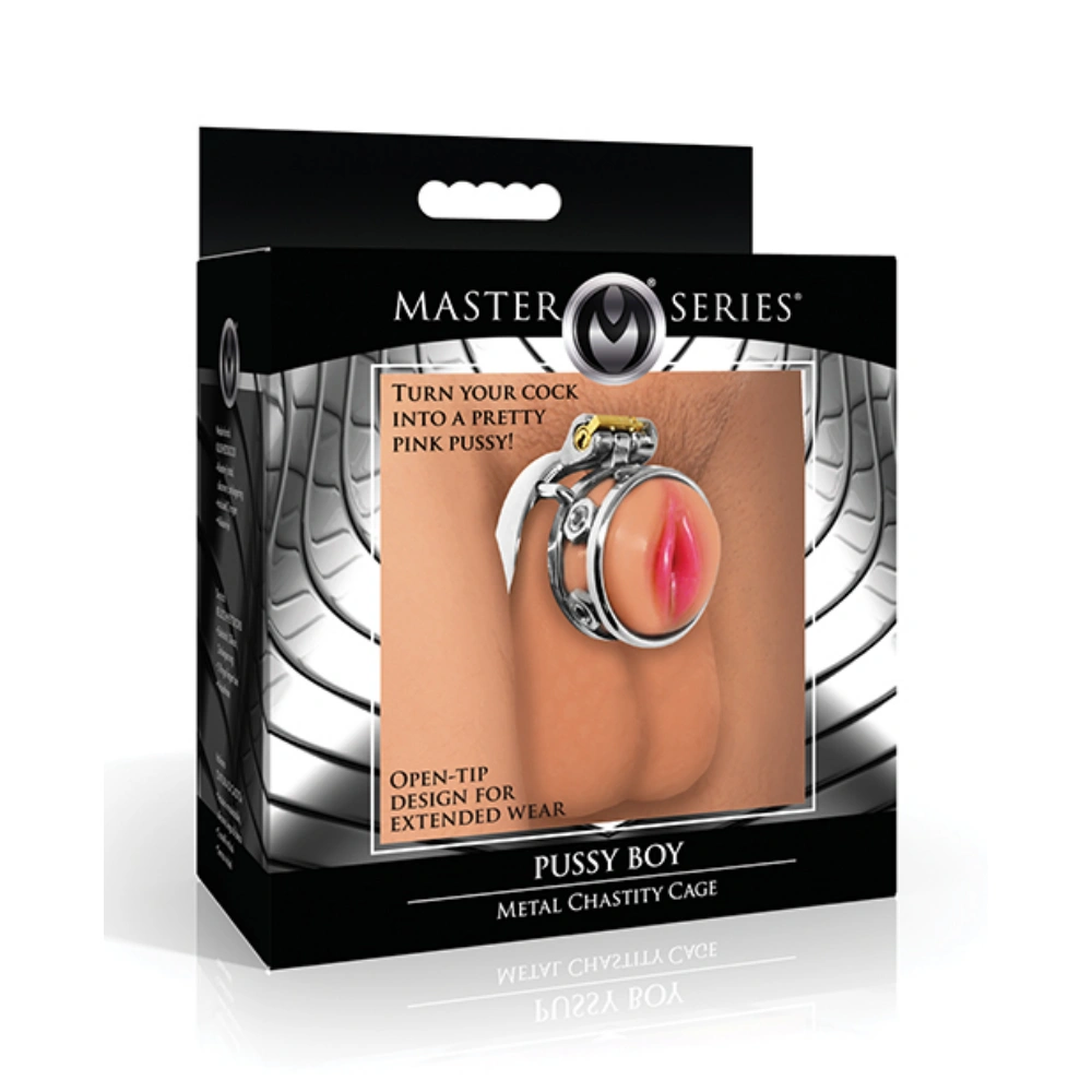 master series pussy boy metal chastity cage for couples