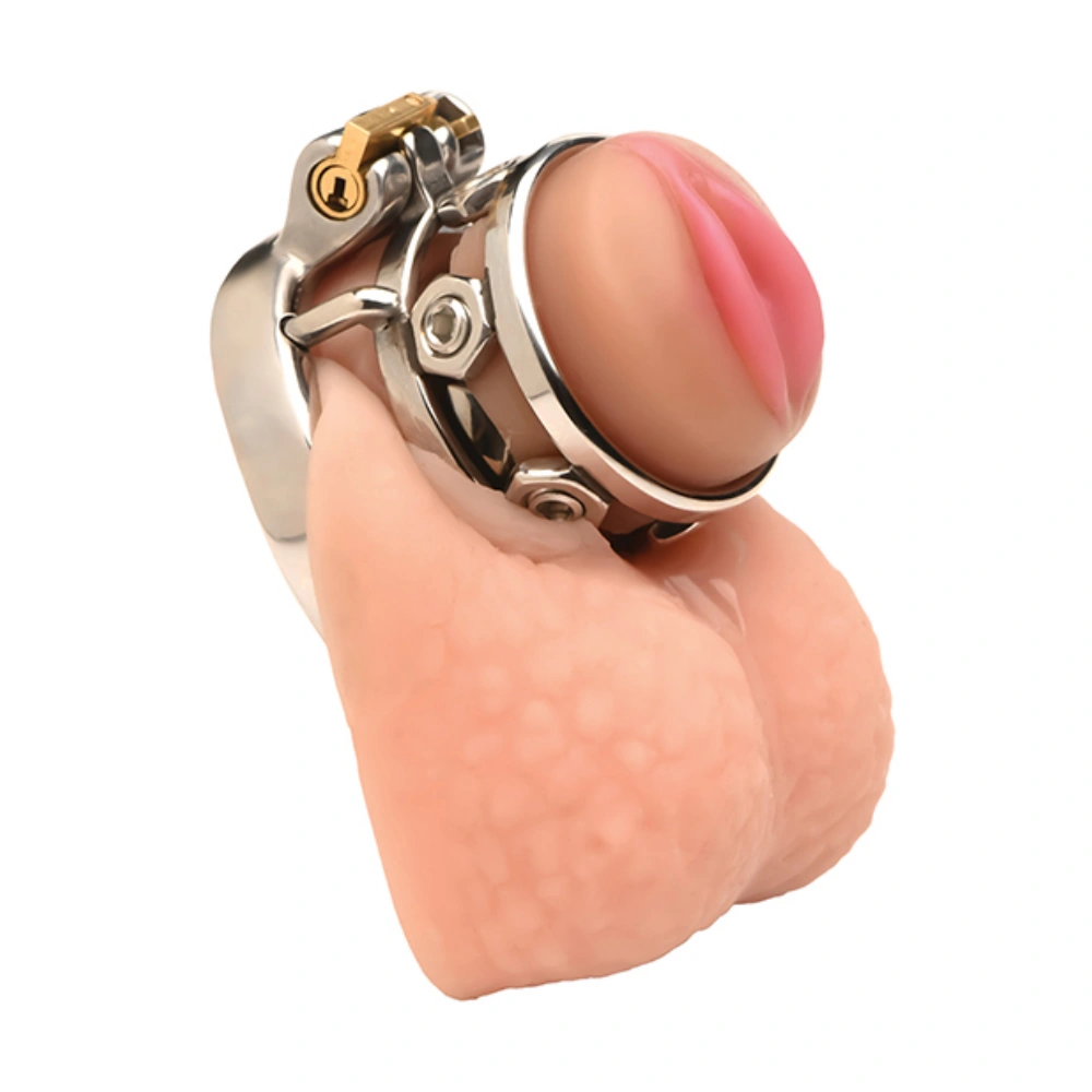 XR Brands Master Series Pussy Boy Metal Chastity Cage BDSM Accessories For Couples