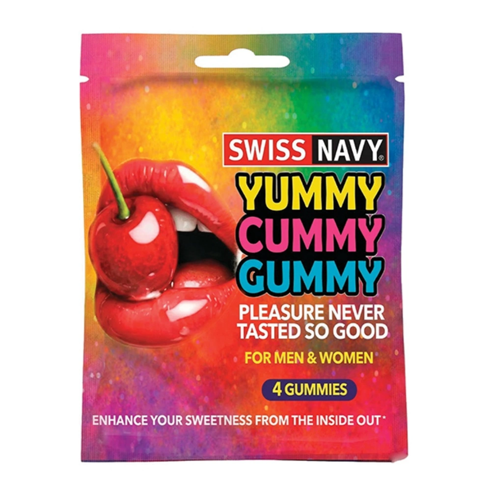 Swiss Navy Yummy Cummy Gummies 4 ct Packet Couples Intimate Flavor Enhancement Gummies
