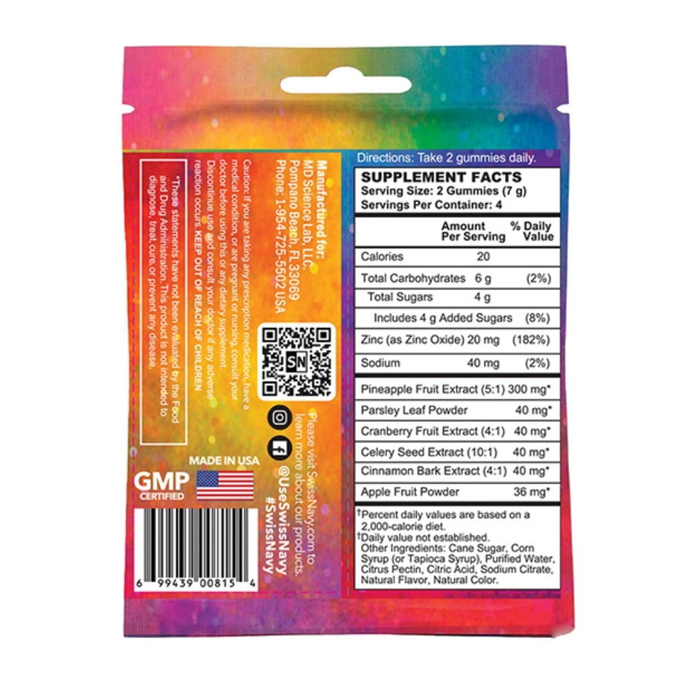 swiss navy intimate flavor enhancement gummies couples supplement