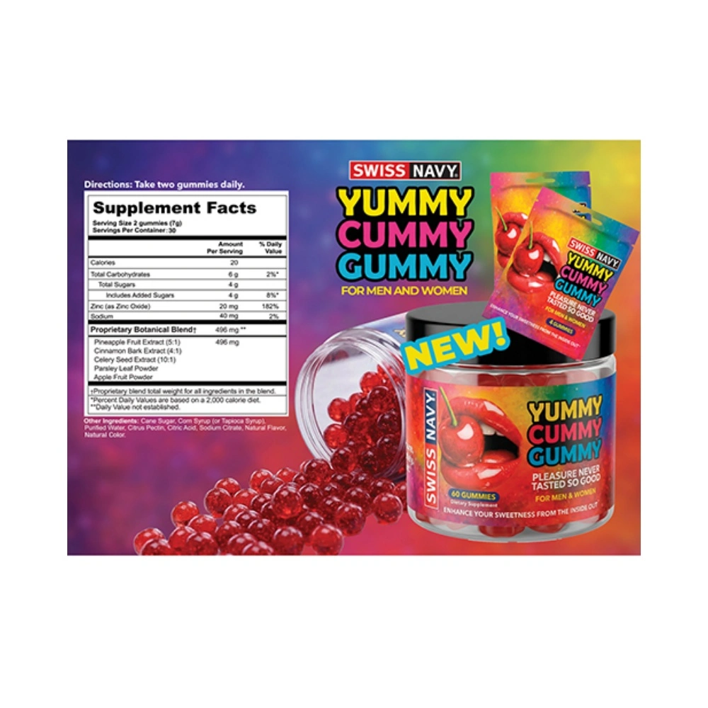 yummi cummy gummies fruit flavored wellness supplement 4 count packet