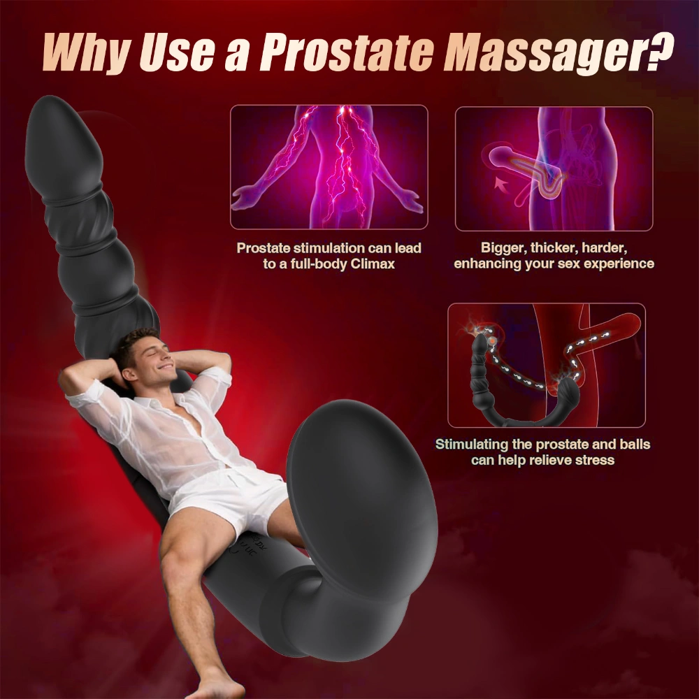 venusfun curved anal beads massager black