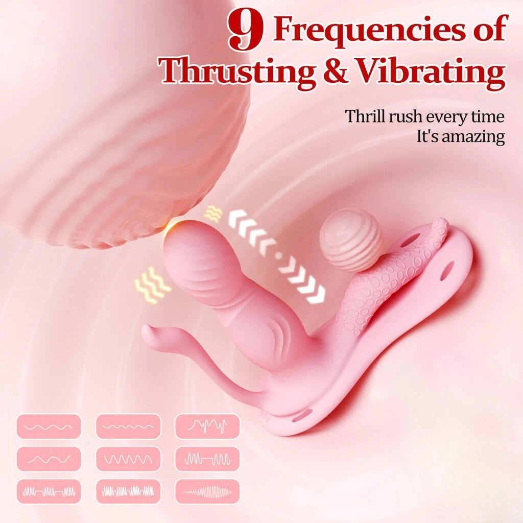 Venusfun Remote Control Wearable Seat Cushion Egg Vibrator 9 Modes Hands Free for Women
