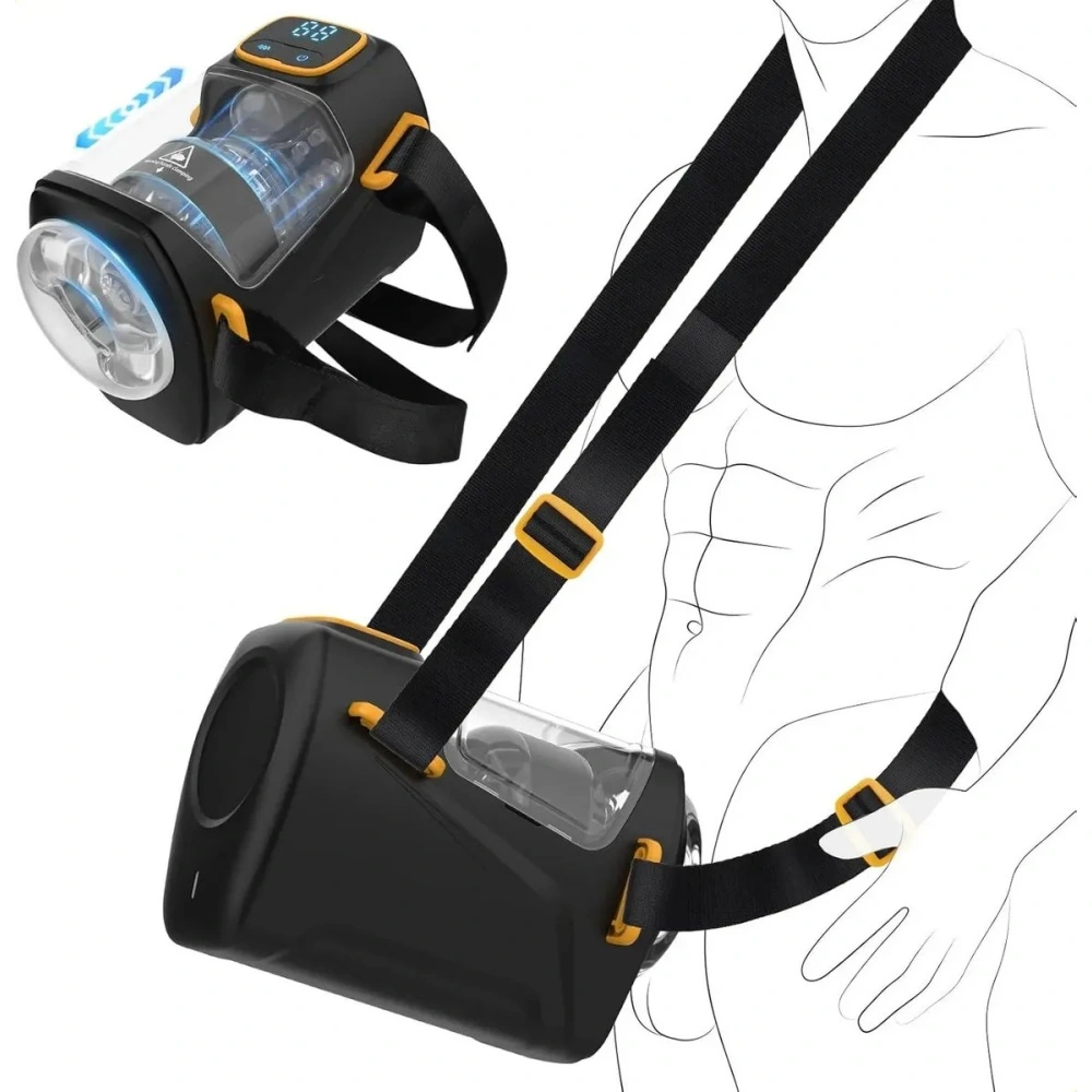 Venusfun Hands Free Male Masturbator Adjustable Strap 9 Thrust Modes Vibrating Trainer