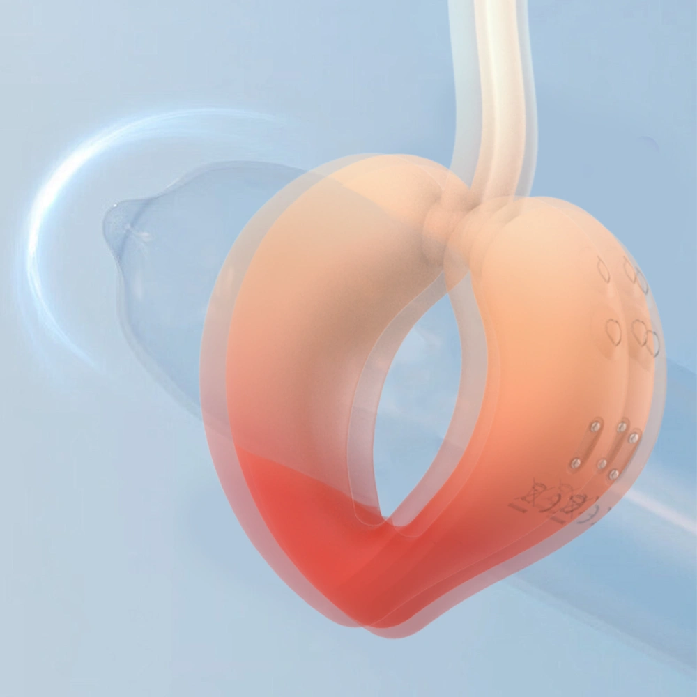 venusfun peach love egg vibrator couples double vibration silicone cock ring