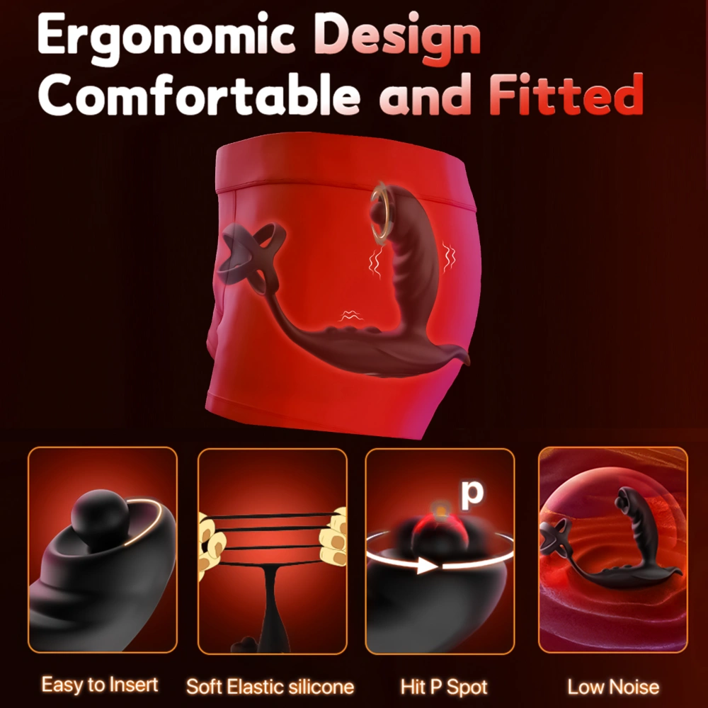 rotating anal vibrator prostate massager for couples and men pleasure toy