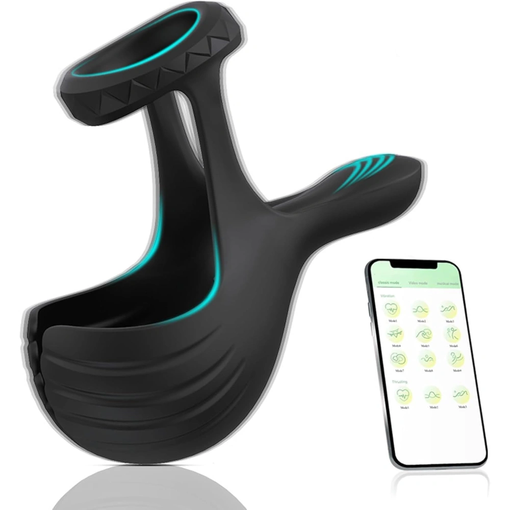 Venusfun App Control Anal Prostate Massager Cock Ring for Men Couples with 9 Vibrations