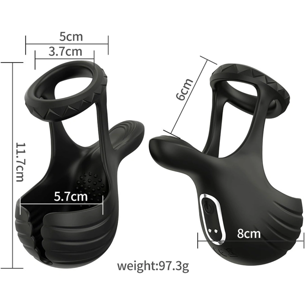 venusfun rechargeable cock ring with anal vibrator