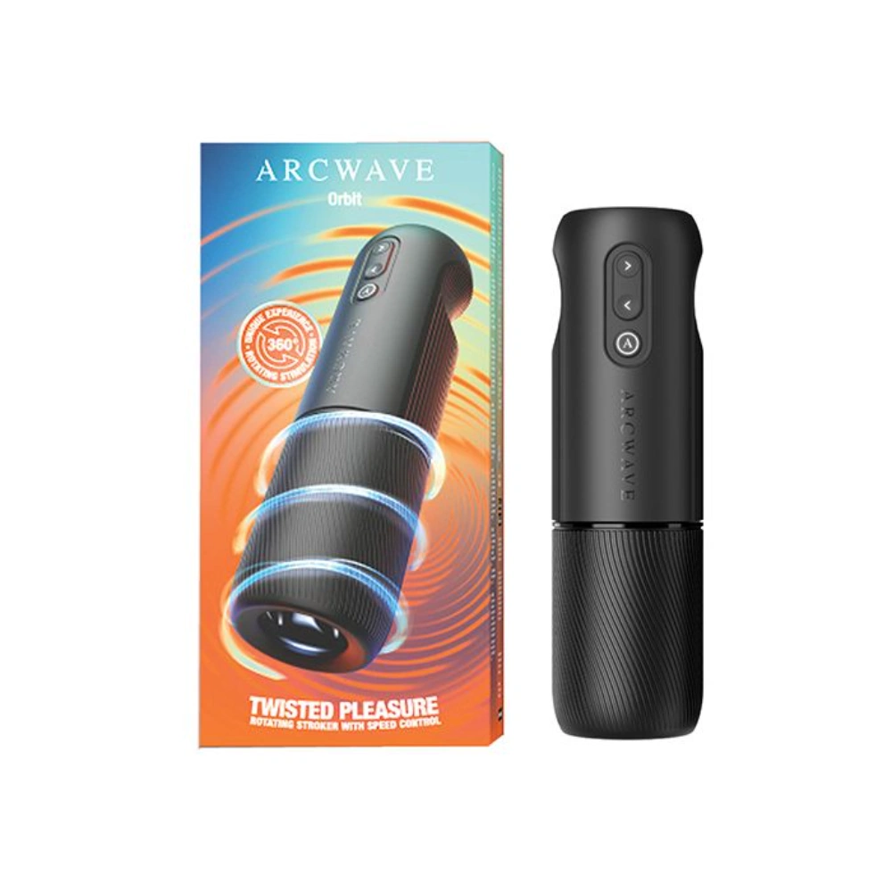 Arcwave Orbit black automatic rotating male masturbator with retail box