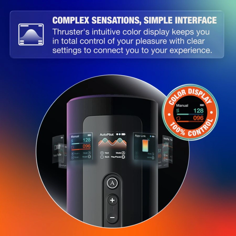 arcwave thruster app enabled silicone sleeve male masturbator device