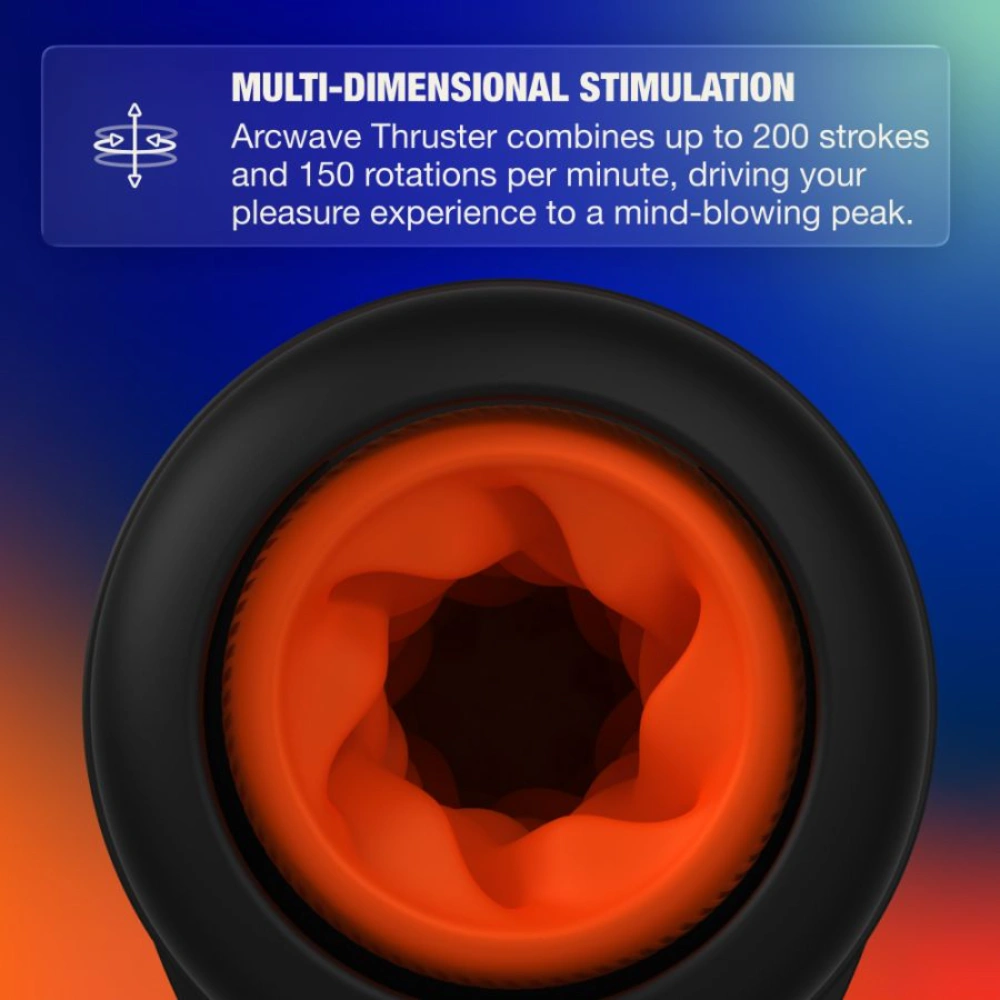 arcwave thruster app enabled silicone sleeve male masturbator