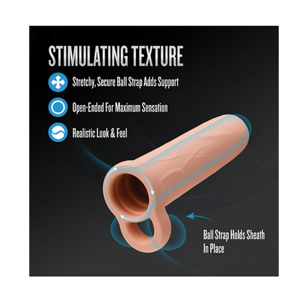 soft tpe penis extender sleeve blush