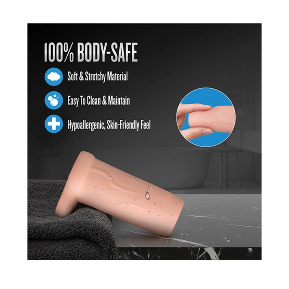 blush ribbed tpe cock sleeve support strap enhancement sleeve for men
