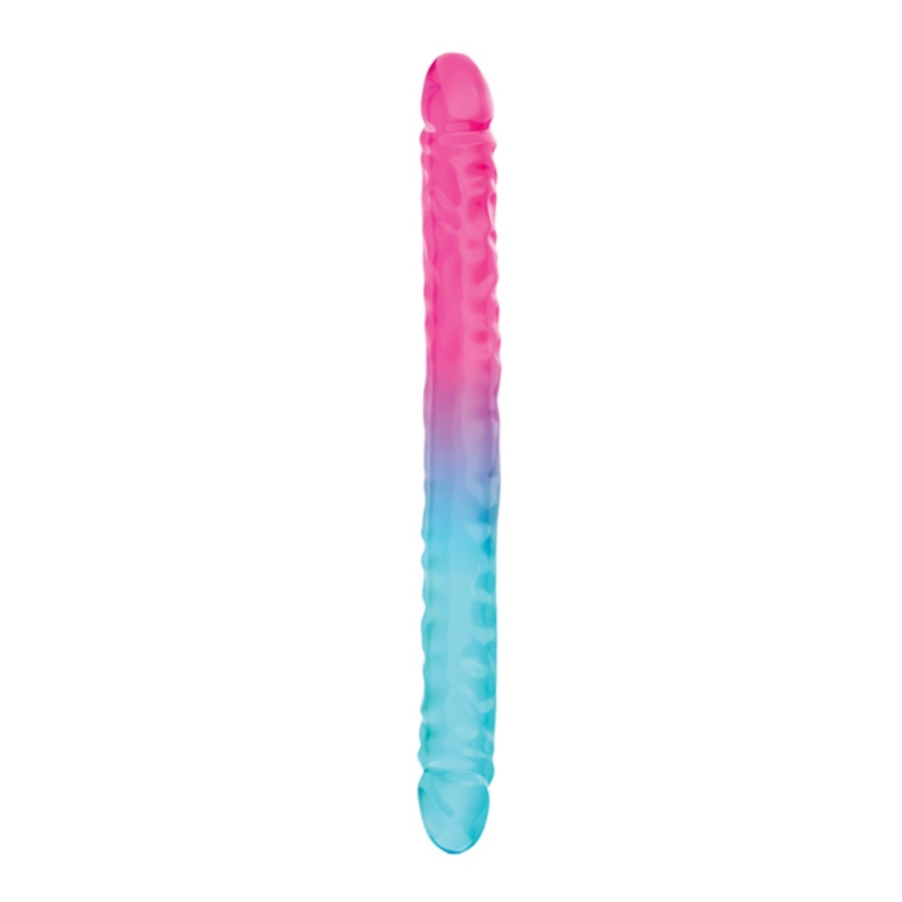 blush candy papi double ended dildo flexible body safe pvc toy