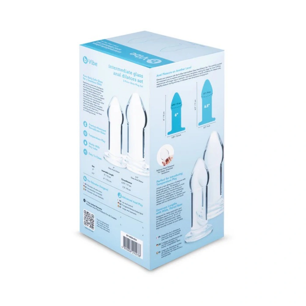 bvibe intermediate glass dilators set anal expander for anal play