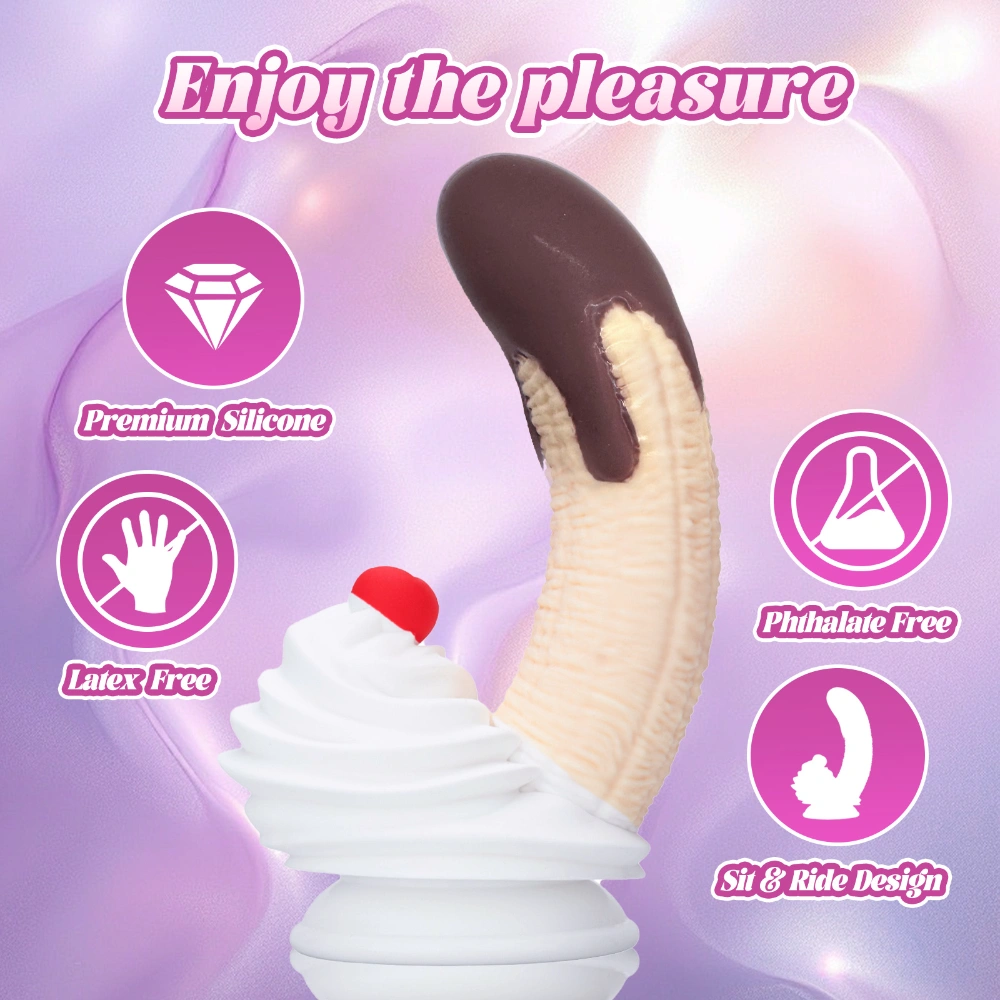 chocolate dipped banana split premium silicone dildo