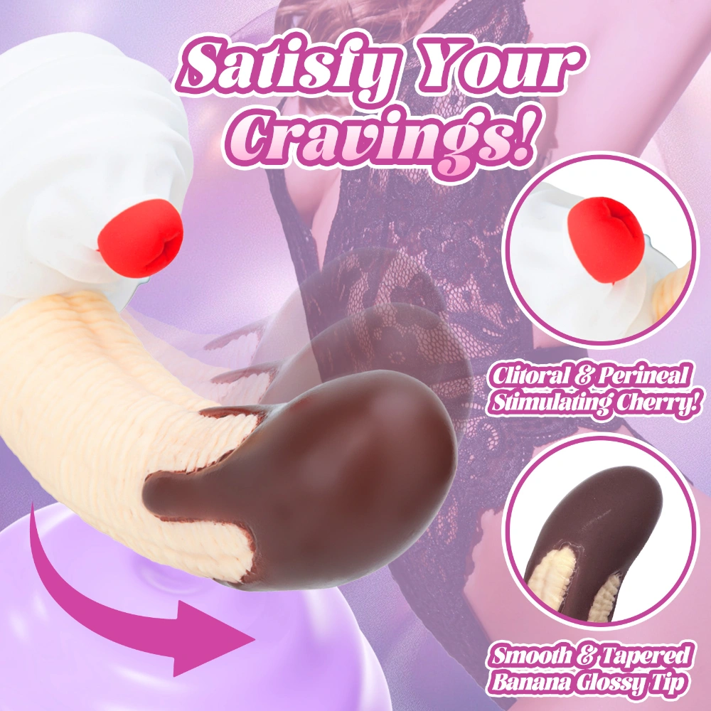 chocolate dipped banana split premium silicone dildo