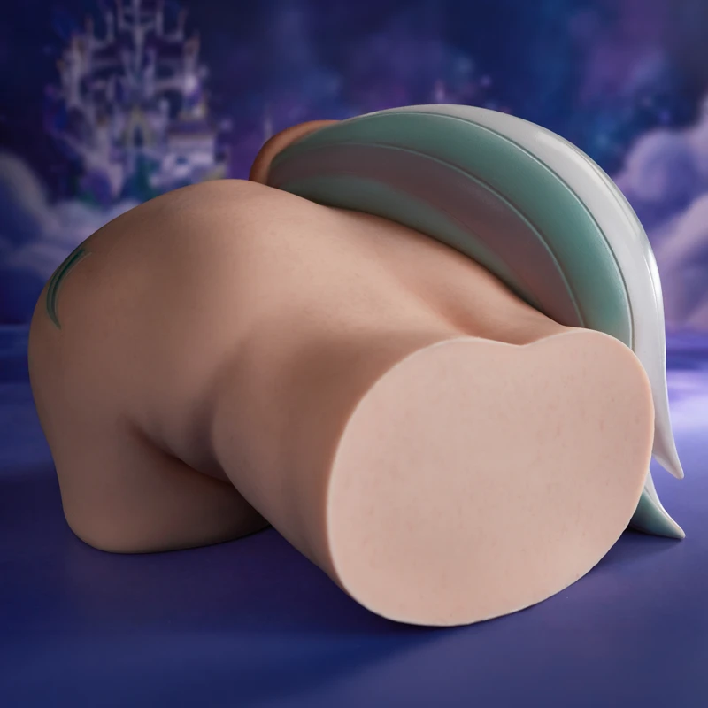 teal gradient ponytail anime sex doll masturbator torso