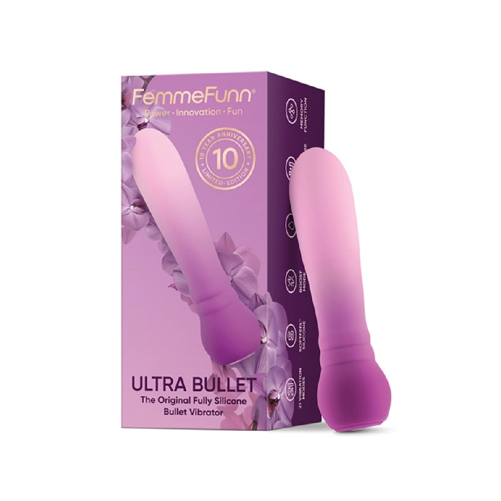 Femme Funn Anniversary Ultra Bullet Massager Orchid Soft Feel Silicone 21 Modes for Women
