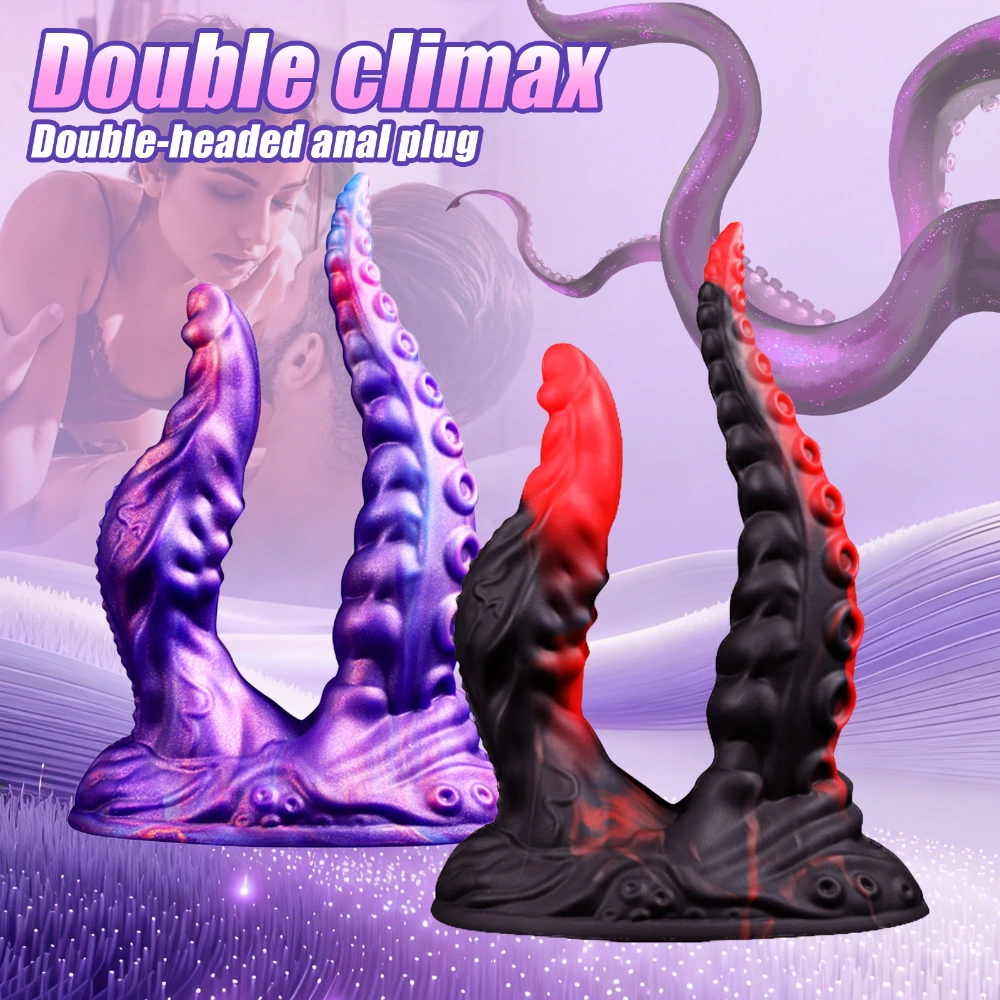 Venusfun Octopus Suction Cup Dual Use Dildo for Deep Vaginal and Anal Pleasure for Couples