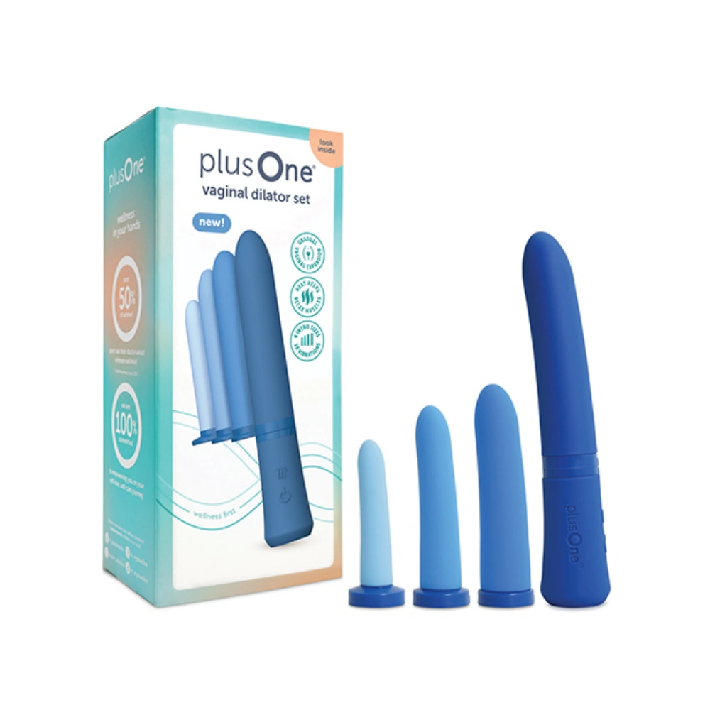 plusOne Vaginal Dilator Set with four silicone attachments