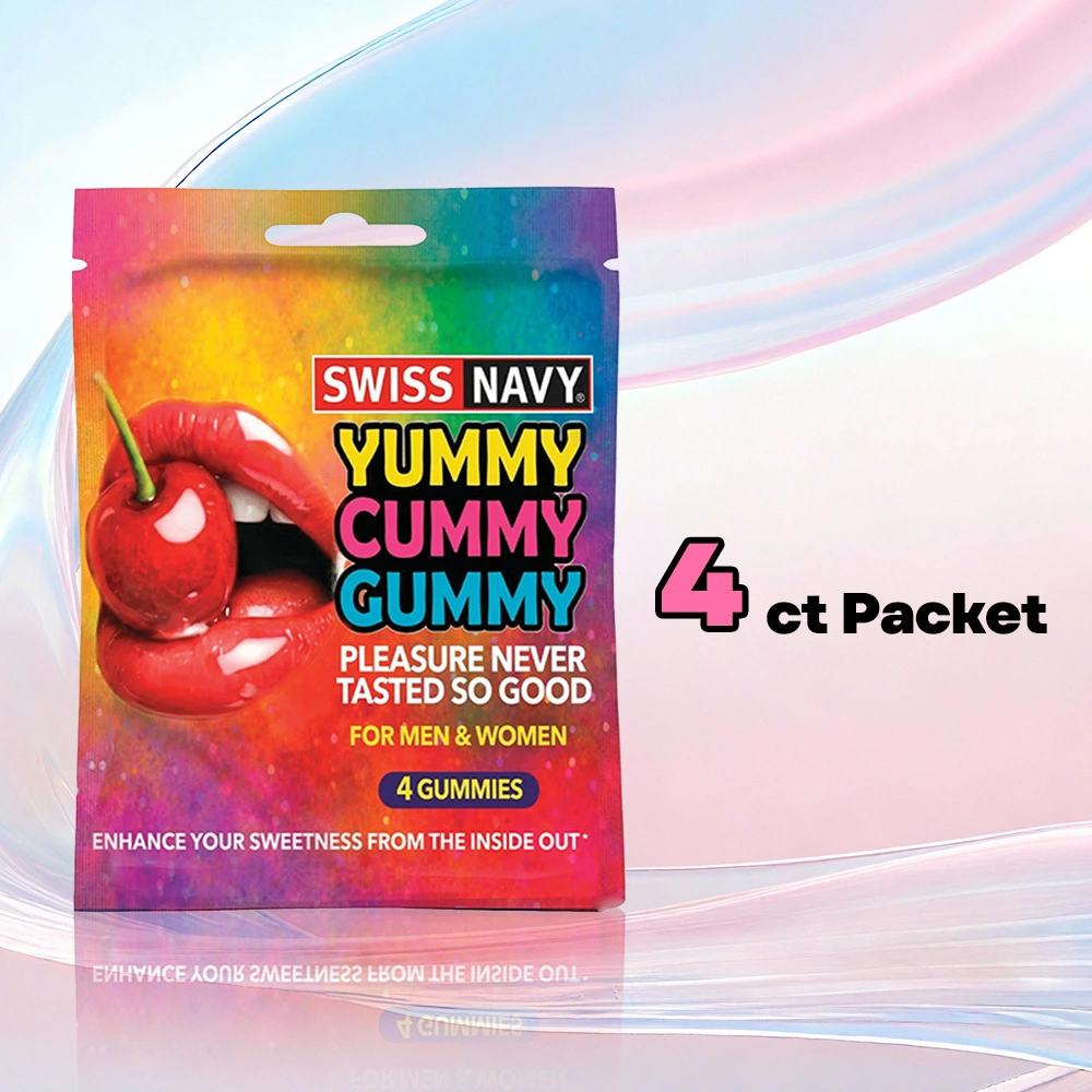 Swiss Navy Yummy Cummy Gummies 4 ct Packet Couples Intimate Flavor Enhancement Gummies