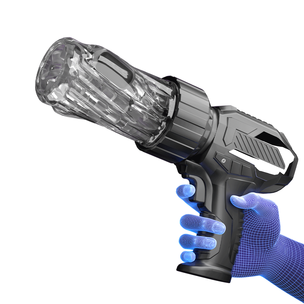 Venusfun Gun Shape Male Masturbator 5 in 1 Rotating Thrusting Licking Vibrating Stroker