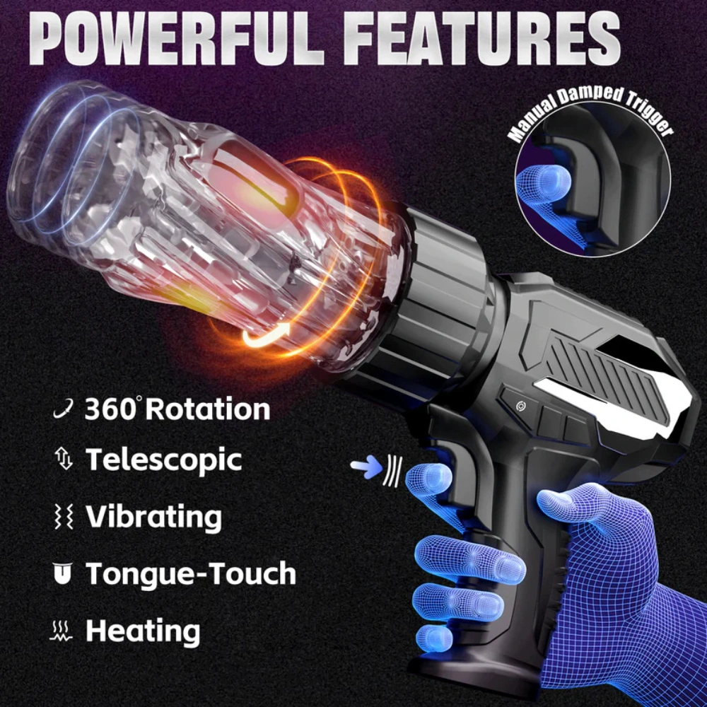venusfun gun shape male masturbator 5 in 1 stroker